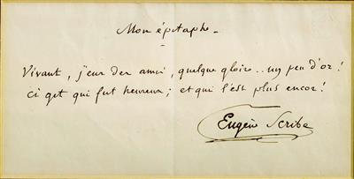 Scribe, Eugène, - Autografi