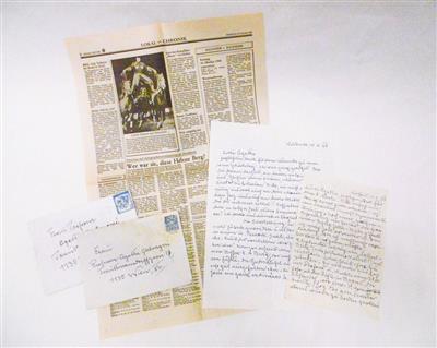 Berg, Helene, - Autogramy, rukopisy, papíry