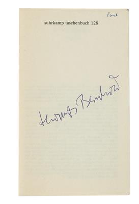 Bernhard, Thomas, - Autographs, manuscripts, certificates