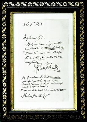 Cruikshank, George, - Autogramy, rukopisy, papíry