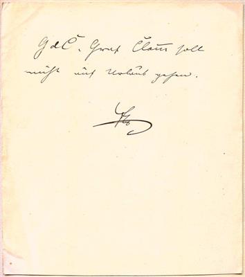 Franz Joseph I., - Autogramy, rukopisy, papíry