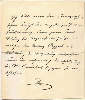 Franz Joseph I., - Autografi, manoscritti, atti