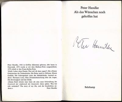 Handke, Peter, - Autographs, manuscripts, certificates