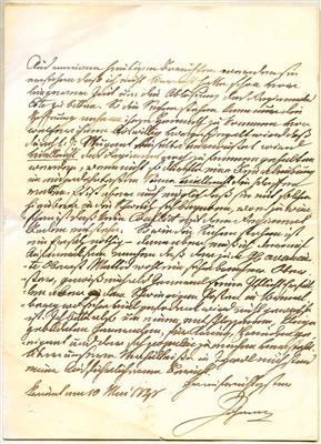 Johann, - Autographs, manuscripts, certificates