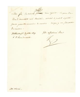 Napoleon I., - Autografi, manoscritti, atti