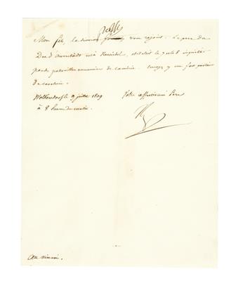 Napoleon I., - Autogramy, rukopisy, papíry