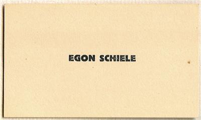 Schiele, Egon, - Autographs, manuscripts, certificates