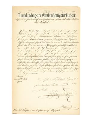 Wilhelm I., - Autographs, manuscripts, certificates