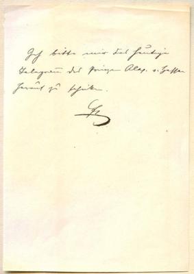 Franz Joseph I., - Autographen, Handschriften, Urkunden