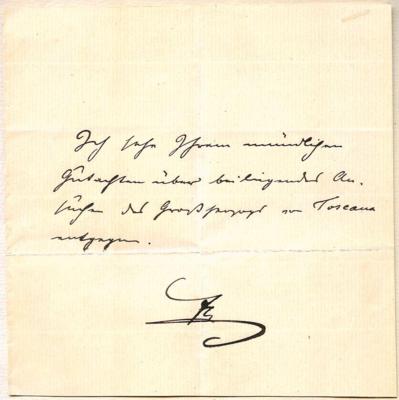 Franz Joseph I., - Autografi, manoscritti, certificati