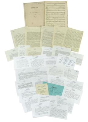 Gál, Hans, - Autographs, manuscripts, certificates