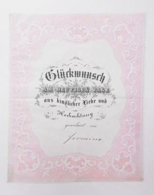 Glückwunschadresse, - Autographs, manuscripts, certificates