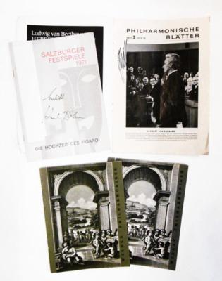 Karajan, Herbert v., - Autographs, manuscripts, certificates