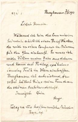 Koller, Hugo, - Autographs, manuscripts, certificates