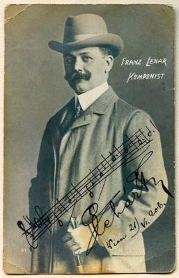 Lehár, Franz, - Autographs, manuscripts, certificates
