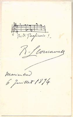 Leoncavallo, Ruggero, - Autographen, Handschriften, Urkunden