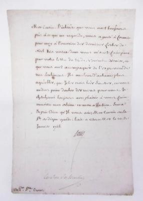 Ludwig XV., - Autografi, manoscritti, certificati
