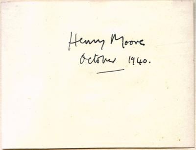 Henry, Moore, - Autographen, Handschriften, Urkunden