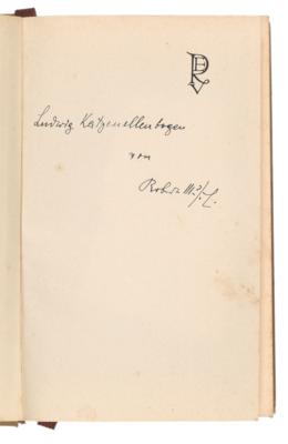 Musil, Robert, - Autografi, manoscritti, certificati