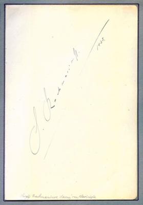 Rachmaninoff, Serge, - Autografy, rukopisy, certifikáty