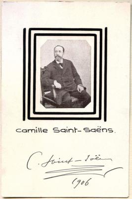 Saint - Saens, Camille, - Autographs, manuscripts, certificates