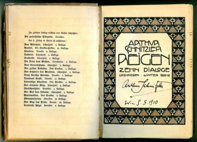Schnitzler, Arthur, - Autographs, manuscripts, certificates
