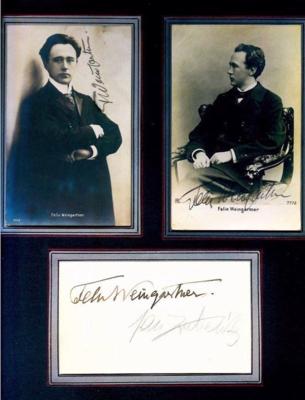 Weingartner, Felix v., - Autografy, rukopisy, certifikáty