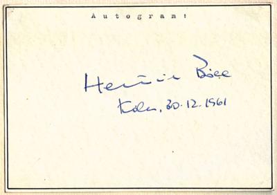 Böll, Heinrich, - Autografi, manoscritti, documenti