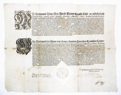 Ferdinand III., - Autographen, Handschriften, Urkunden