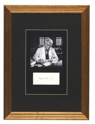 Fleming, Alexander, - Autographs, manuscripts, documents