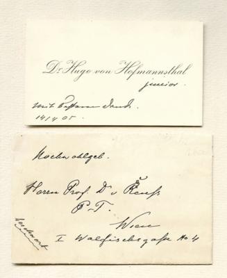 Hofmannsthal, Hugo v., - Autographs, manuscripts, documents