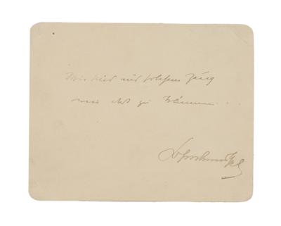 Hofmannsthal, Hugo v., - Autographen, Handschriften, Urkunden