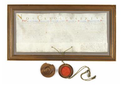 Karl VI., - Autographen, Handschriften, Urkunden