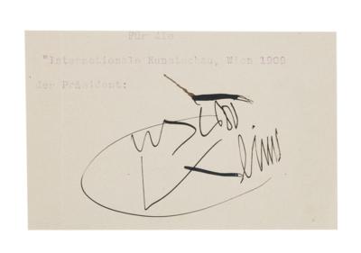 Klimt, Gustav, - Autographen, Handschriften, Urkunden
