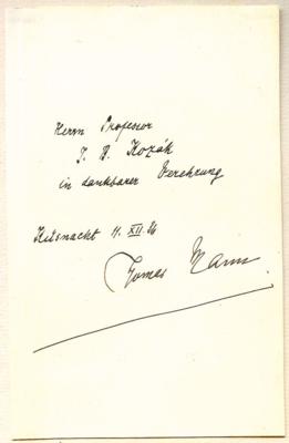 Mann, Thomas, - Autographs, manuscripts, documents