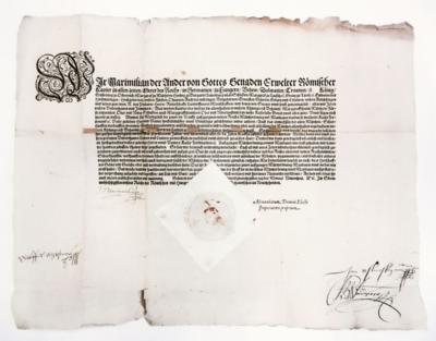 Maximilian II., - Autographs, manuscripts, documents