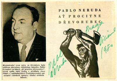 Neruda, Pablo, - Autografi, manoscritti, documenti