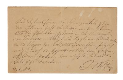 Nestroy, Johann, - Autographs, manuscripts, documents