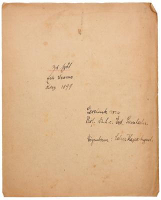 Samhaber, Edward, - Autografi, manoscritti, documenti