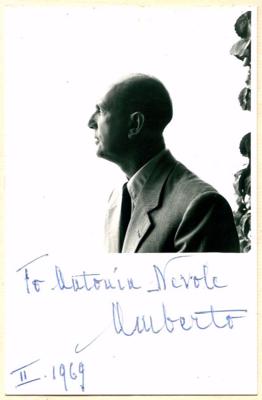 Umberto II., - Autografy, rukopisy, dokumenty