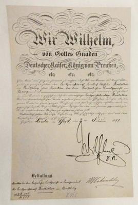 Wilhelm II., - Autographen, Handschriften, Urkunden