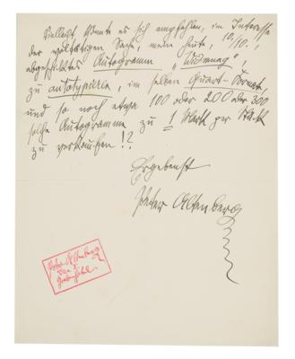 Altenberg, Peter, - Autografy, rukopisy, dokumenty