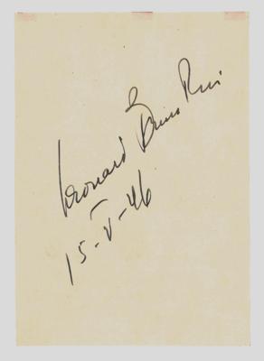 Bernstein, - Autographs, manuscripts, documents