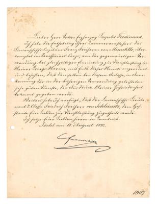 Franz Joseph I., - Autographen, Handschriften, Urkunden