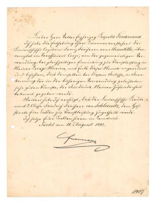 Franz Joseph I., - Autografy, rukopisy, dokumenty