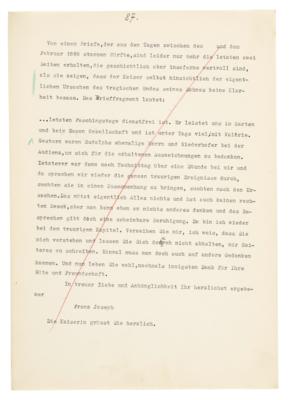 Franz Joseph I., - Autographs, manuscripts, documents