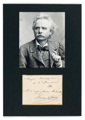 Grieg, - Autographs, manuscripts, documents