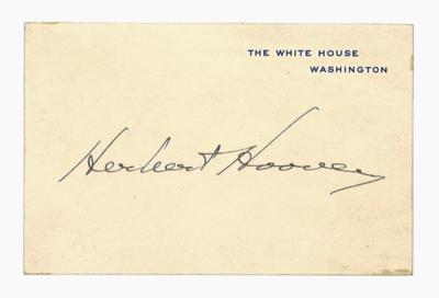 Hoover, - Autografy, rukopisy, dokumenty