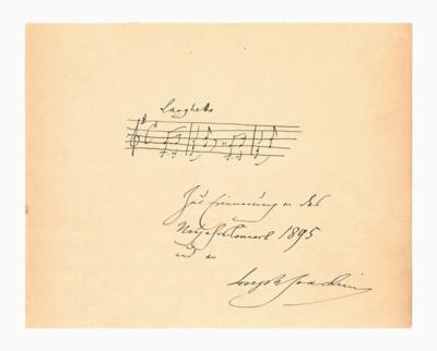 Joachim, - Autographs, manuscripts, documents