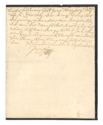 Joseph II., - Autografi, manoscritti, documenti